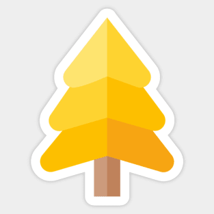 yellow pine tree icon Sticker